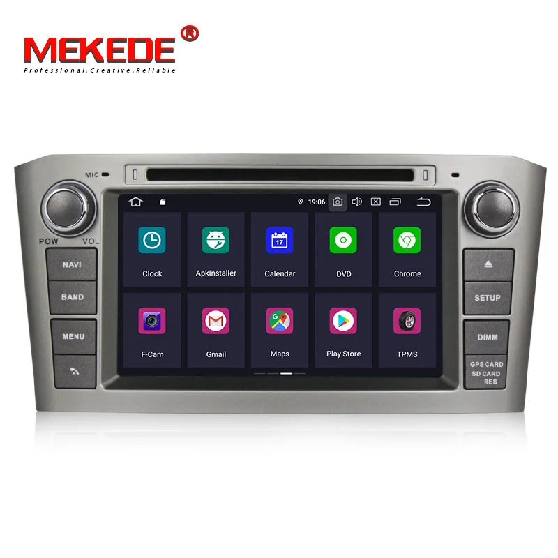 Discount MEKEDE 2 Din Android 9.0 Car DVD Player For Toyota Avensis T25 2003-2008 Wifi GPS Radio 4GB RAM 64G ROM Multimedia USB 2
