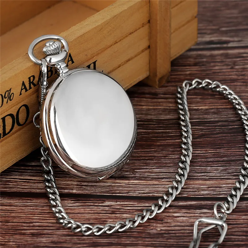 Steampunk Silver Manual Handwinding Skeleton Mechanical Pocket Watch Double Hunter Necklace Clock Antique Reloj De Bolsillo