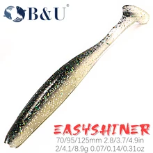 

B&U Easy Shiner Fishing Lures 70mm 95mm 125mm Wobblers Carp Fishing Soft Lures Silicone Artificial plastic Baits