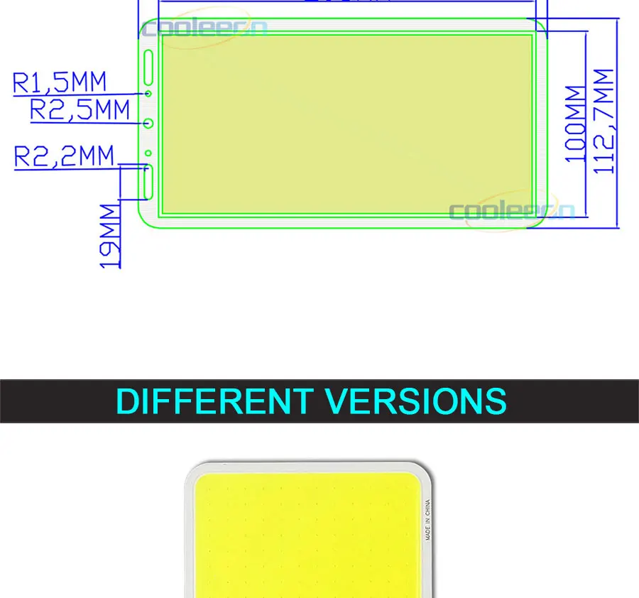 COB LED Chip Accessories for Outdoor Car Lighting Bulb DIY Super Bright 12V LED Panel Light Warm Cold White Lamp 220*113mm Board