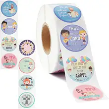 

500pcs 1inch Children's Toy Stickers Teacher Classic Slogans Encouragement Stickers Cartoon Stationery sticker Religious faith