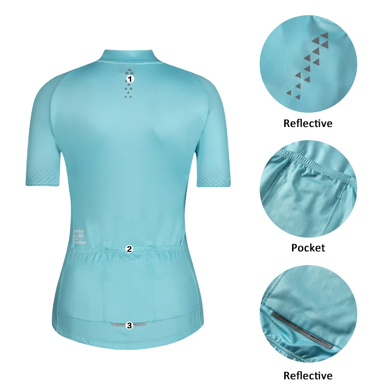 Santic женские майки для велоспорта короткие Pro Fit дорожные MTB велосипедные с