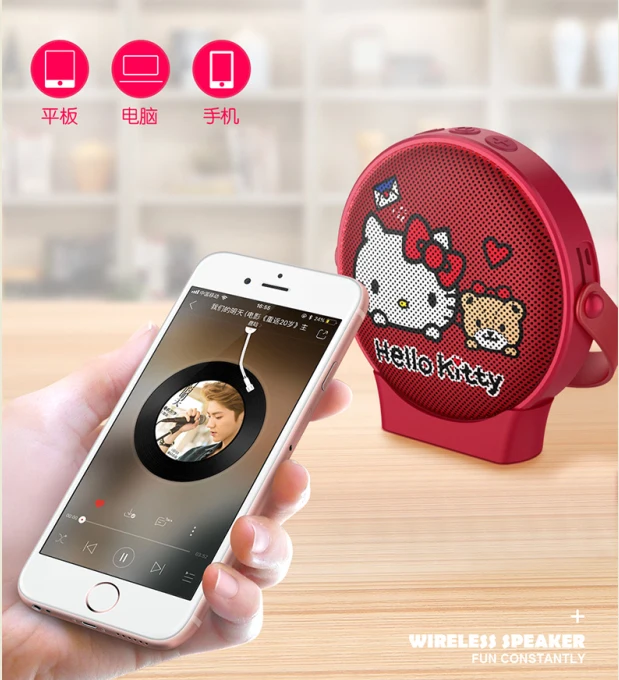 Hello kitty беспроводной Bluetooth динамик оригинальная авторизация Bluetooth 4,1 TFCard Play портативный Bluetooth динамик беспроводной Вызов