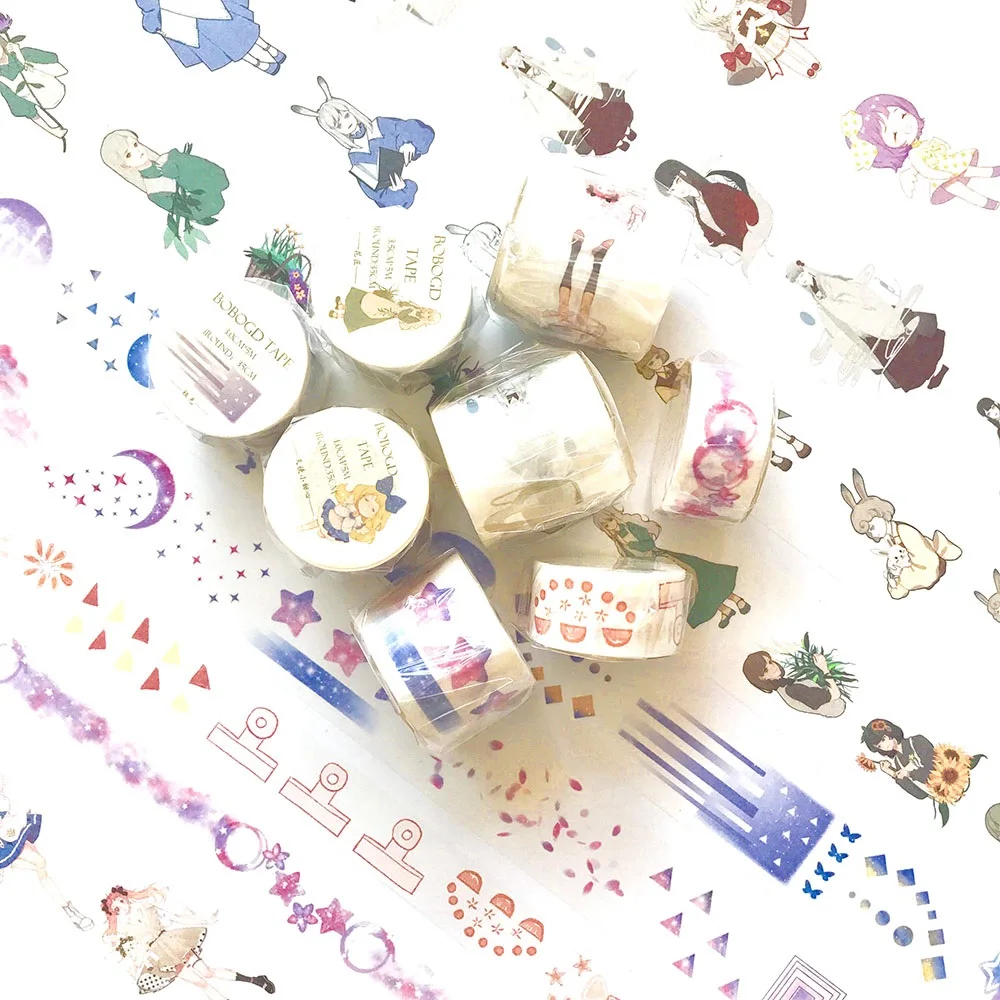 26 Designs Washi Masking Tape Special Ink Fashion Girls Japanese Adhesive DIY Planner Paper Label Stickers Diary Gift | Канцтовары для