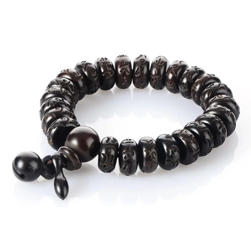 

Hand-carved Buddha Prayer Bracelet Lightning Strike Good Wood Hand String Wood Carved Beaded Bracelet