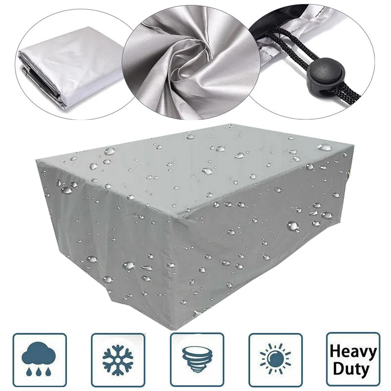 Cubierta impermeable para Patio, cobertor para muebles de exterior, protección contra la lluvia y la nieve, a prueba de polvo, 55 tamaños