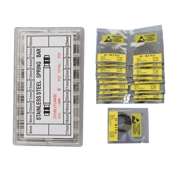 

1310 Pcs Repair Tool Kit: 360 Pcs Watch Band Spring Bars Strap Link Pins 6-25Mm & 950 Pcs 0.5MM O-Ring Watch Back Gasket