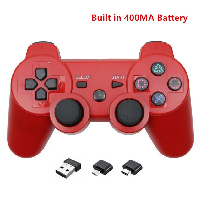 2.4G Wireless Game Controller Joystick With Micro USB OTG Adapter For PS3 / PC / TV Box /Android Phone/Tablet Gamepad 