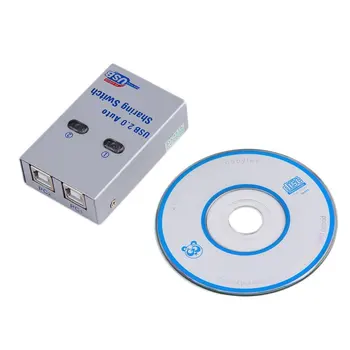 

2 Ports HUB USB 2.0 Auto Sharing Switch With CD for Printer Scanner Office