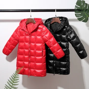 

Children down coats kids boys jacket clothes fashion autumn/ winter kids girls long thick hooded cotton jacket outerwear