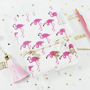

Pink Flamingo Cool Bird Theme Journal Cover For Standard A6 Fitted Paper Book
