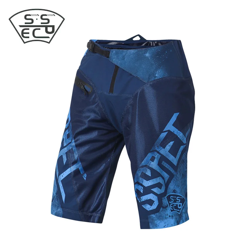New Brand Top MTB MX Shorts Mountain Bike Short Men Pants Motocross Downhill DH Navy Purple Bicycle Cycling Short For Leatt - Цвет: Синий