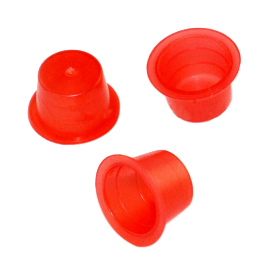 100Pcs Tattoo accesories Red Color Tattoo Ink Cups Caps Tattooing Supplies 12X8X9mm