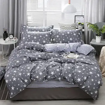 

3/4 Pcs Bedding Set Duvet/comforter Cover/Quilt Cover Pillowcase Bed Sheet Flant Sheet King Queen Full 180*200/200*230/220*240