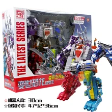 

5 in 1 Sets Dinosaur Robot Transformation Action Figure Tyrannosaurus Set Deformation Educational Boy Gift Kid Toys blue