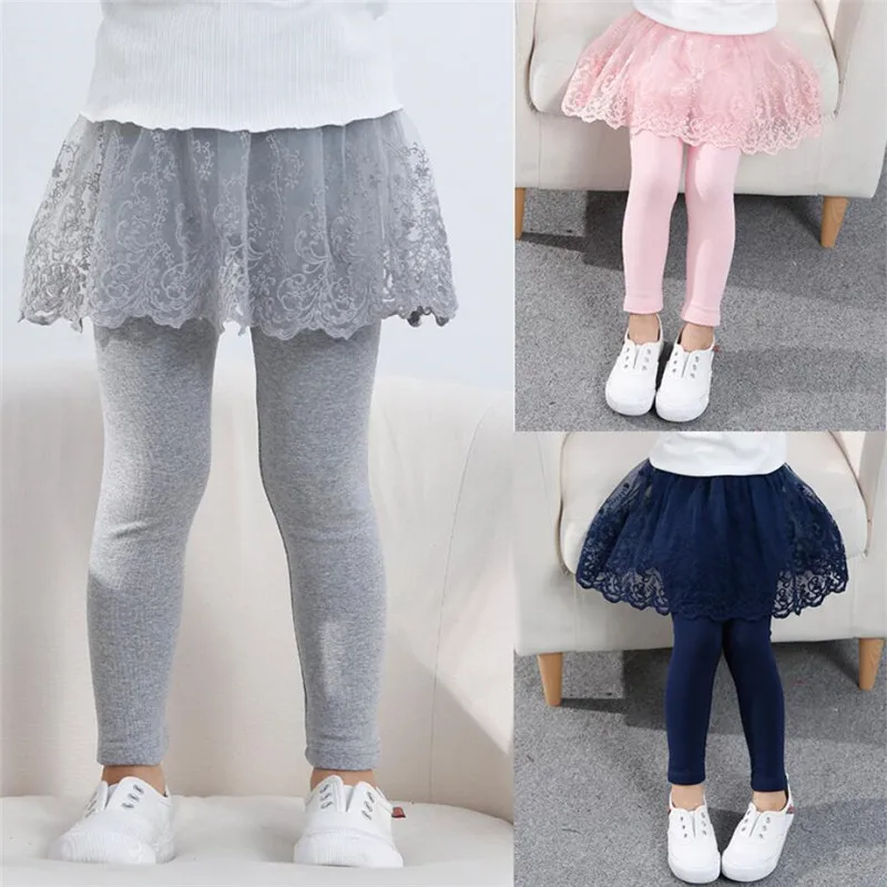 Cut Rate Trousers Leggings Skirt Lace Spring Baby-Girls Kids Cotton Children Autumn for 2-7-Years mlKkqGyBo
