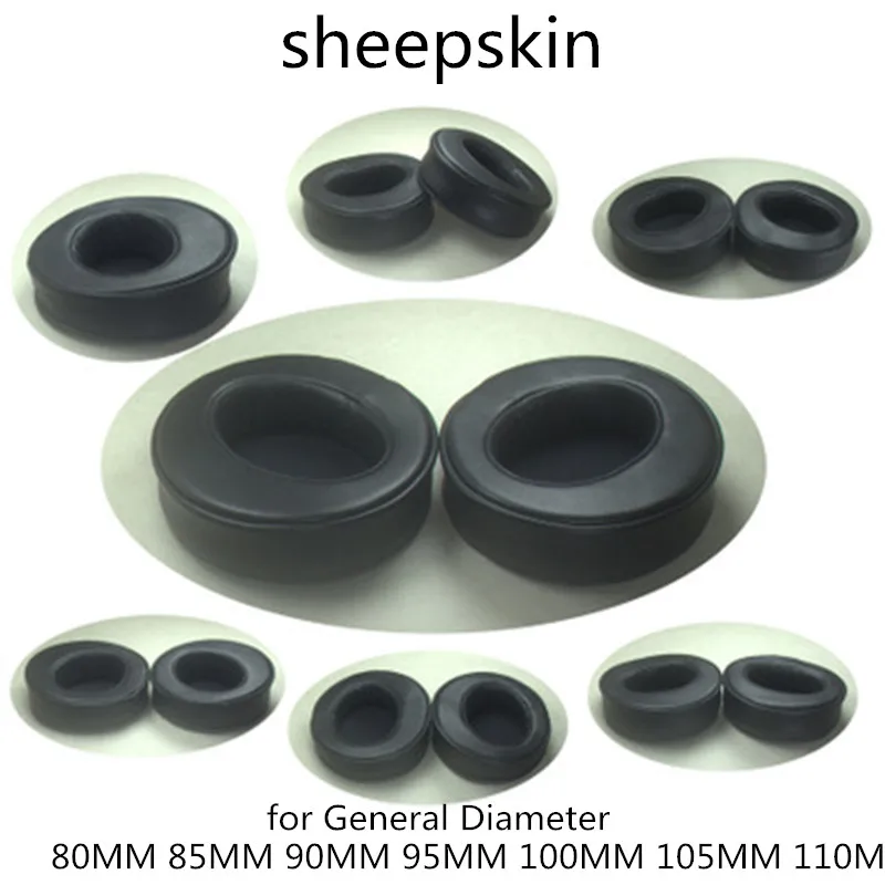 Earpad Redondo de Couro Perfurado Espuma Macia Earpad Redondo Heepskin Headphones 80 mm 85 mm 90 mm 95 mm 100 mm 105 mm 110 mm