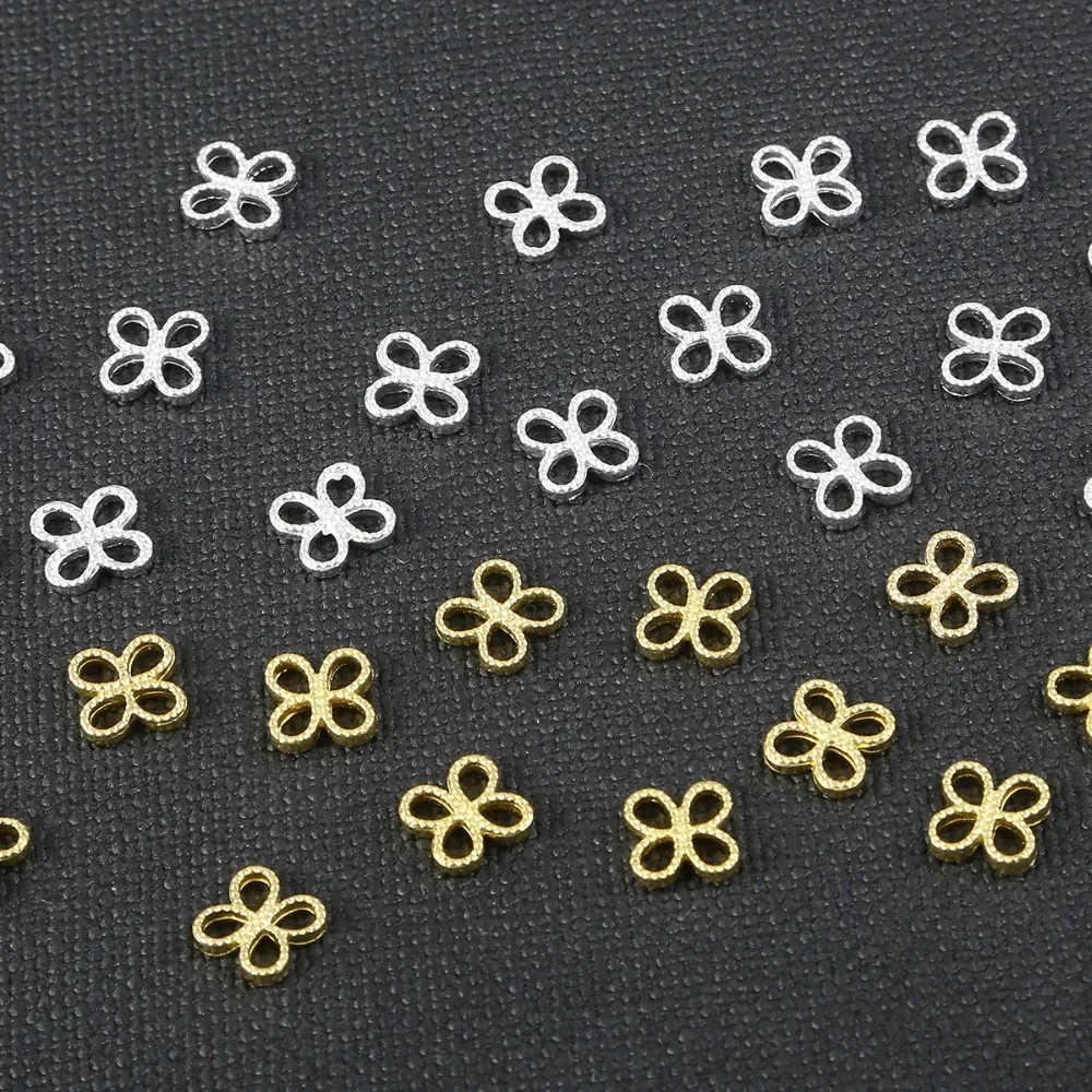 10 stücke 8mm Gold Silber Überzogene Doppel Loch Stecker Bead Charms Anhänger Anschlüsse Für DIY Ohrring Armband Quaste Schmuck, der – Detail 2