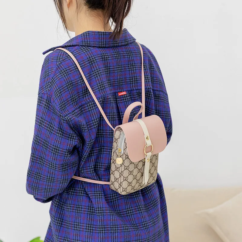 

2019 Backpack WOMEN'S Bag Korean-style INS Super Fire Shoulder Bag Hand-Style Simple New Style Backpack LADY'S Bags