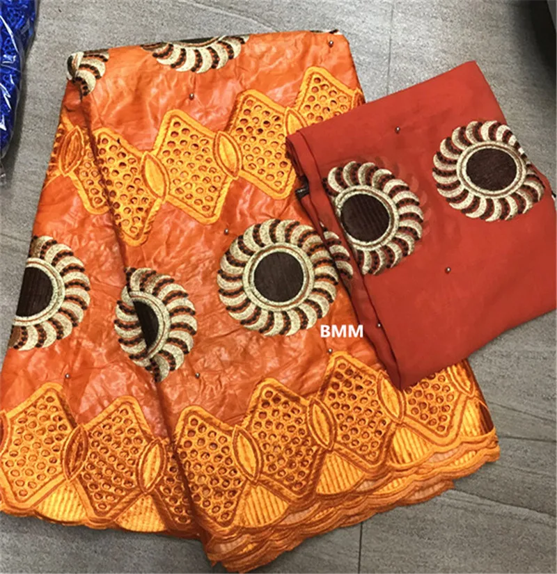 

bazin riche getzner burnt orange lace basin riche getzner with beads jacquard brocade fabric african fabric lace 7yard/lot