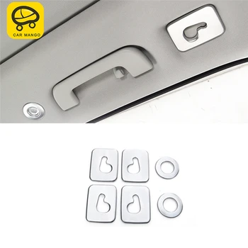 

CARMANGO for Audi Q7 4M 2016-2018 Car Styling Rear Top Handle Side Hook Cover Trim Frame Sticker Chrome Interior Accessories