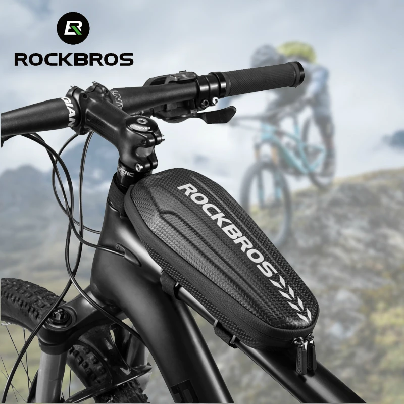 ROCKBROS велосипедная сумка жесткая оболочка передняя рама труба велосипедная сумка непромокаемая MTB Дорожная Складная седельная сумка Multil Передняя велосипедная сумка