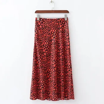 

2019 Summer Women Sweet Daisy Printed Long Skirts Print Korean High Waist Maxi Skirt Female Bottom Casual Printing Skirt