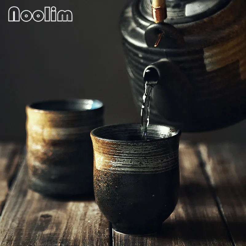 Японский стиль чашка для воды, кофе керамическая Керамическая ручная роспись винтажная кунг-фу чашка кухонная посуда аксессуары