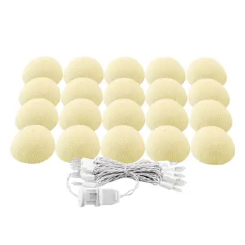 

Ivory White Cotton Ball Lights LED String Light 20 Ball Cotton LED String Light Christmas Gifts Decor 220V 3.0M Home