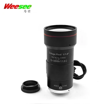

WS 1/1.8'' 12-120mm 3 megapixel 3MP HD cctv lens C mount varifocal auto iris for IP camera box