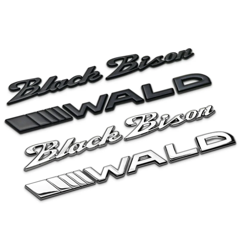 

1Pcs 3D Metal WALD Black Bison Car Side Fender Rear Trunk Emblem Badge Sticker Decals Accessories For Mercedes-Benz E S