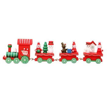 

Home Christmas Train Table Ornament Decor Display Cute Creative Wooden