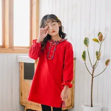 Зимнее бархатное платье для девочек; Новинка; в стиле пэчворк Платье для маленьких девочек модные год Детские зимние платья для девочек