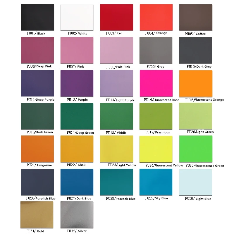 True PU Heat Transfer Vinyl Film 描述 (1)