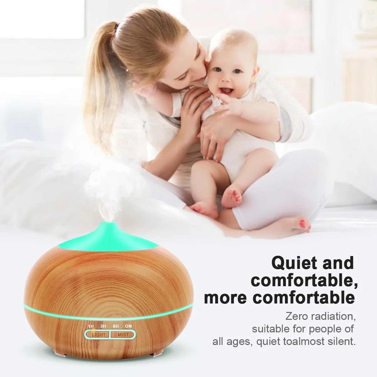 NEWEST 400ML Aroma Diffuser Xiomi Air Humidifier with LED Light Home Room Ultrasonic Cool Mist Essential Oil | Бытовая техника