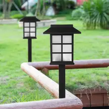 Ретро квадратный Солнечный СВЕТОДИОДНЫЙ светильник для газона с низким тепловым излучением и долгим сроком службы, водонепроницаемый уличный садовый наземный светильник