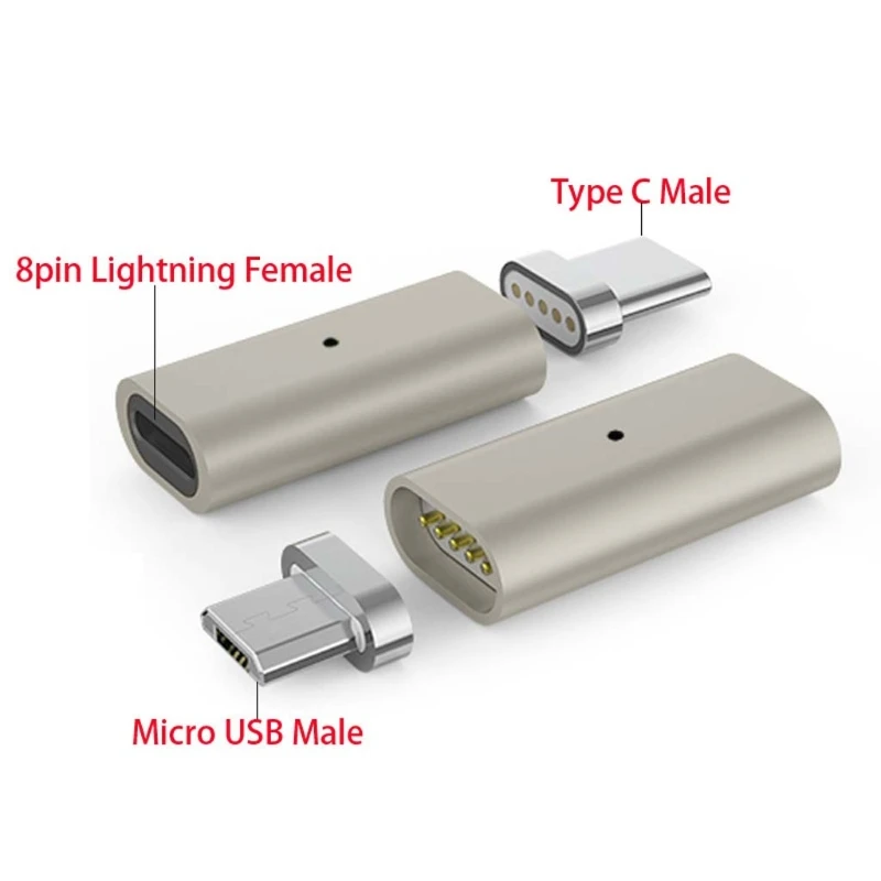 Магнитный женский микро usb type C Мужской адаптер для Android S8 S7 LG