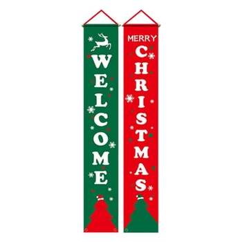 

Christmas Decoration Door Hanging Christmas Day Atmosphere Decoration Christmas Couplet Door Curtain