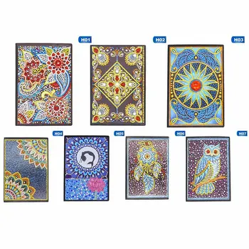 

50 Pages Diamond Painting Notebook DIY Mandala Special Shaped Diamond Embroidery Cross Stitch Notebook Diary Book