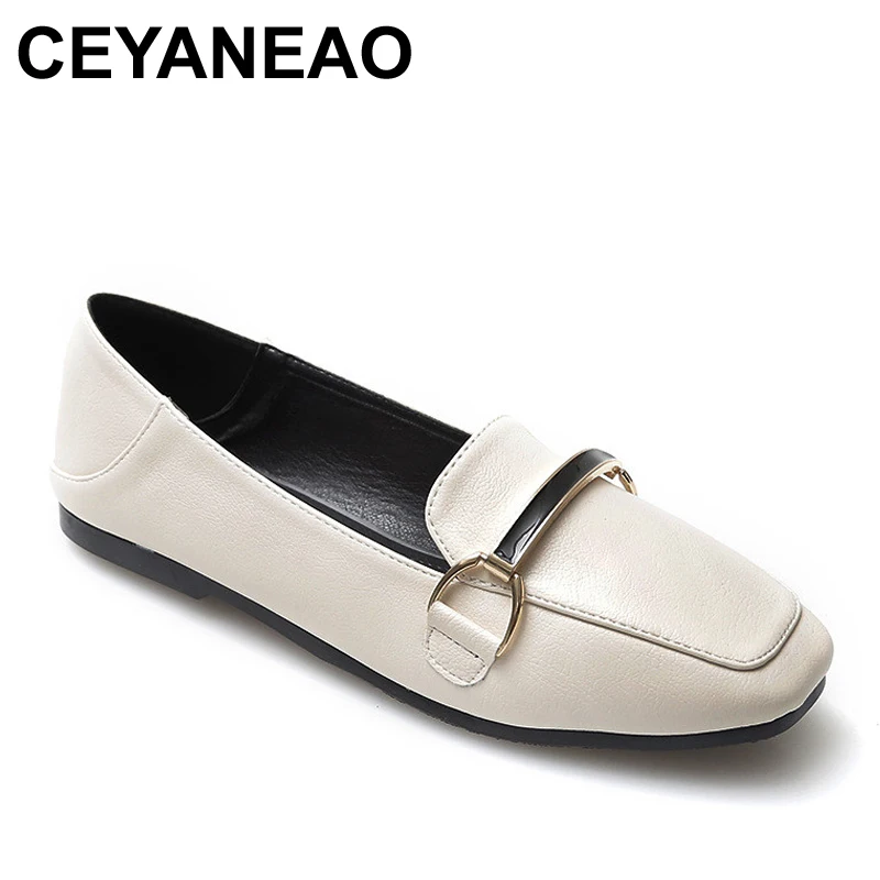 CEYANEAOWomen/большие студенческие новые удобные офисные туфли на плоской подошве
