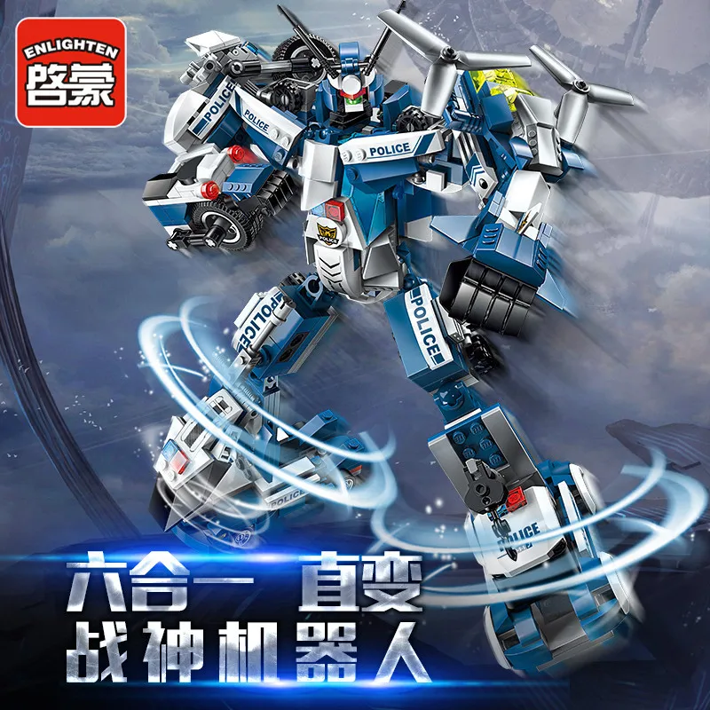 

577 pcs assembling deformation robot Building-block Toys Compatible with Legoinglys DIY Educating Children Christmas Gifts
