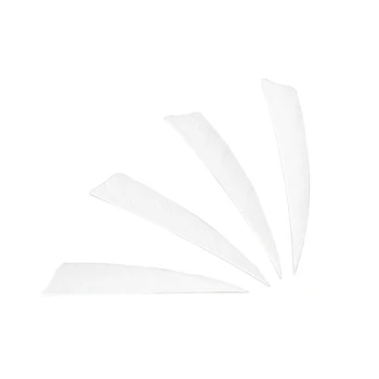 

50 Pack Archery Real Turkey Shield Feathers Glued Right Wing for DIY Archery White