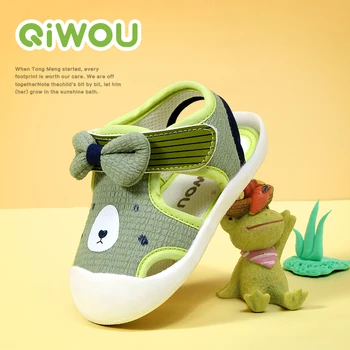 

Baby Sandals Floral Print Anti-Slip Sandals Baby Shoes for Girls Boys Brown/Light Blue/Pea Green Comfortable soft breathable