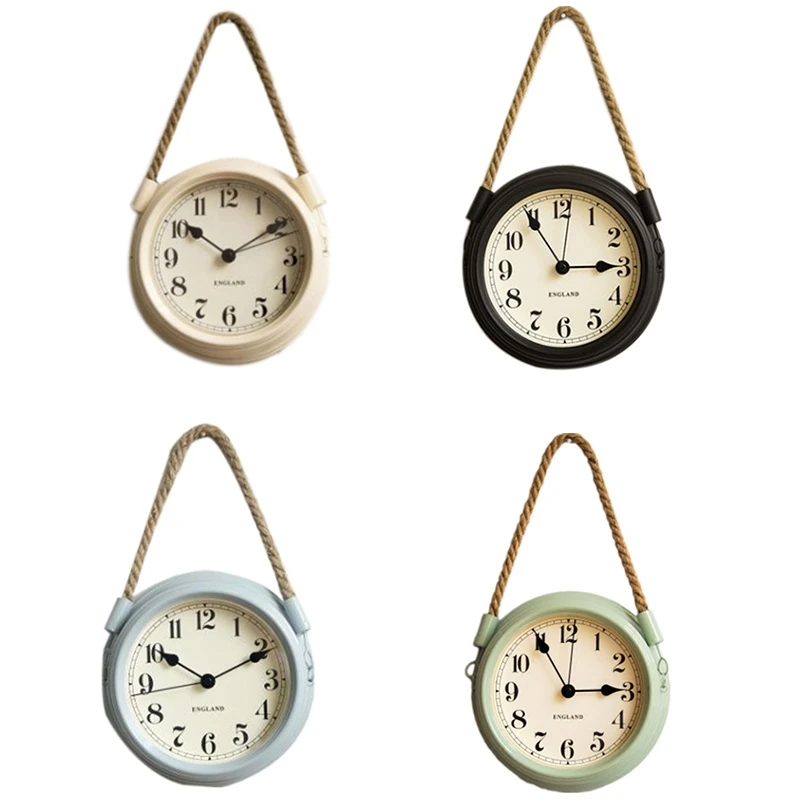 

Nordic Modern Minimalist Clocks Wall Clock Living Room Wrought Iron Metal Clocks Creative Quartz Clock Personality Green