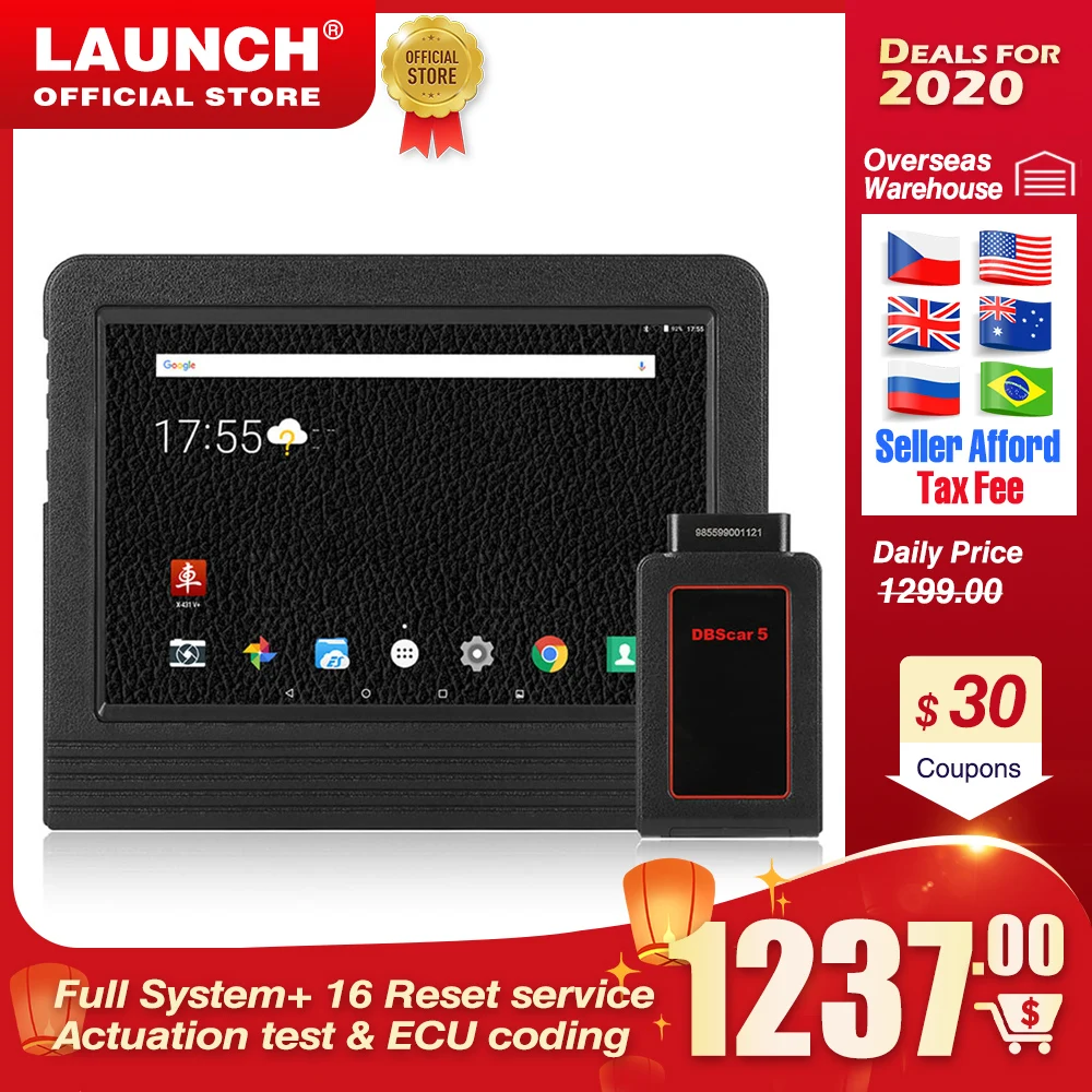 LAUNCH X431 V Plus 10 1 &quotдюймовый Wifi/Bluetooth автоматический диагностический инструмент с 2