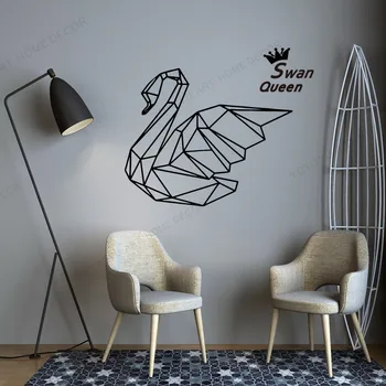 

Creative Swann Queen Geometry Vinyl Wall Decals Stickers For Living Room Children Room Wall Decoration Decal Murals rb-81