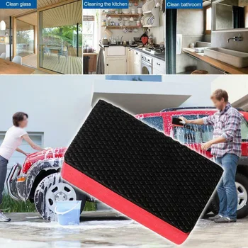 

Polish Car Clay Wash Mud Black & Red Volcanic mud Accessories Replacement Sponge Block Cleaner