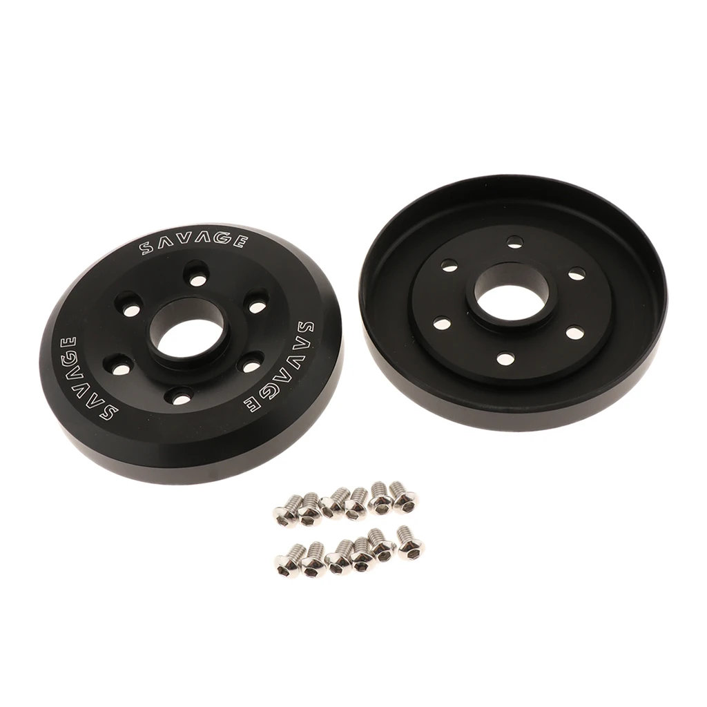 6 Holes Motorcycle Exhaust Muffler Tip End Cap Covers with Screws for BMW R NINE T 14-16 (Black)