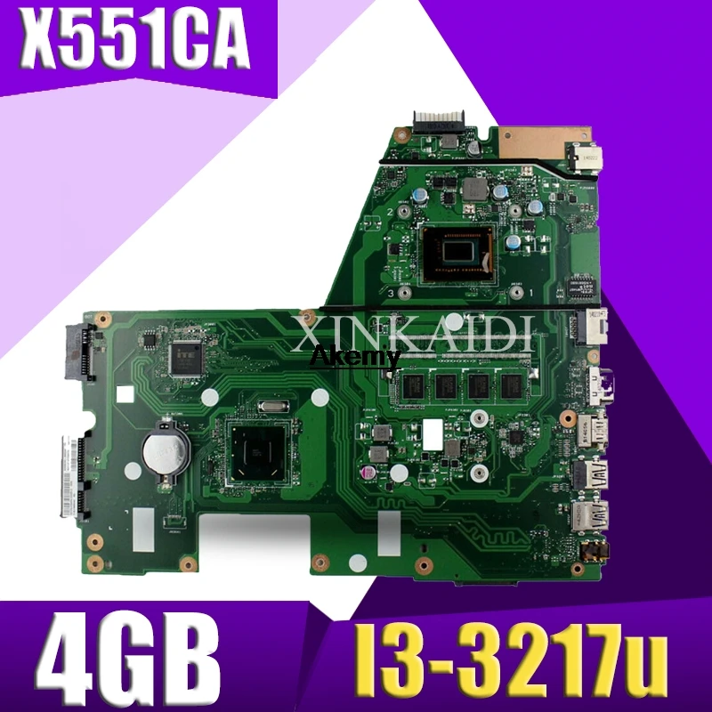 

X551CA Motherboard REV2.2 I3-3217u 4GB For ASUS X551CAP X551CA F551C Laptop motherboard X551CA Mainboard X551CA Motherboard