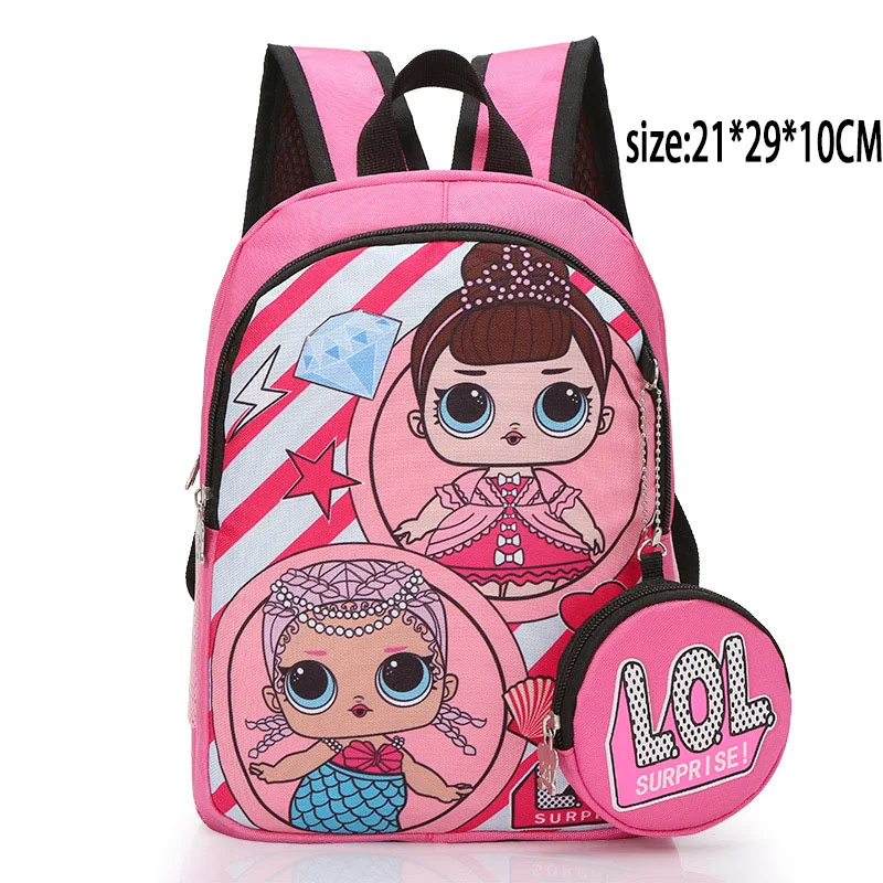 

Original LOL doll SURPRISE cartoon print anime children backpack children school cute bag kindergarten,and stickers,beach towel